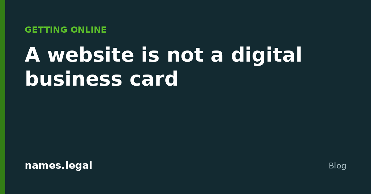 Un sitio web no es una tarjeta de visita digital